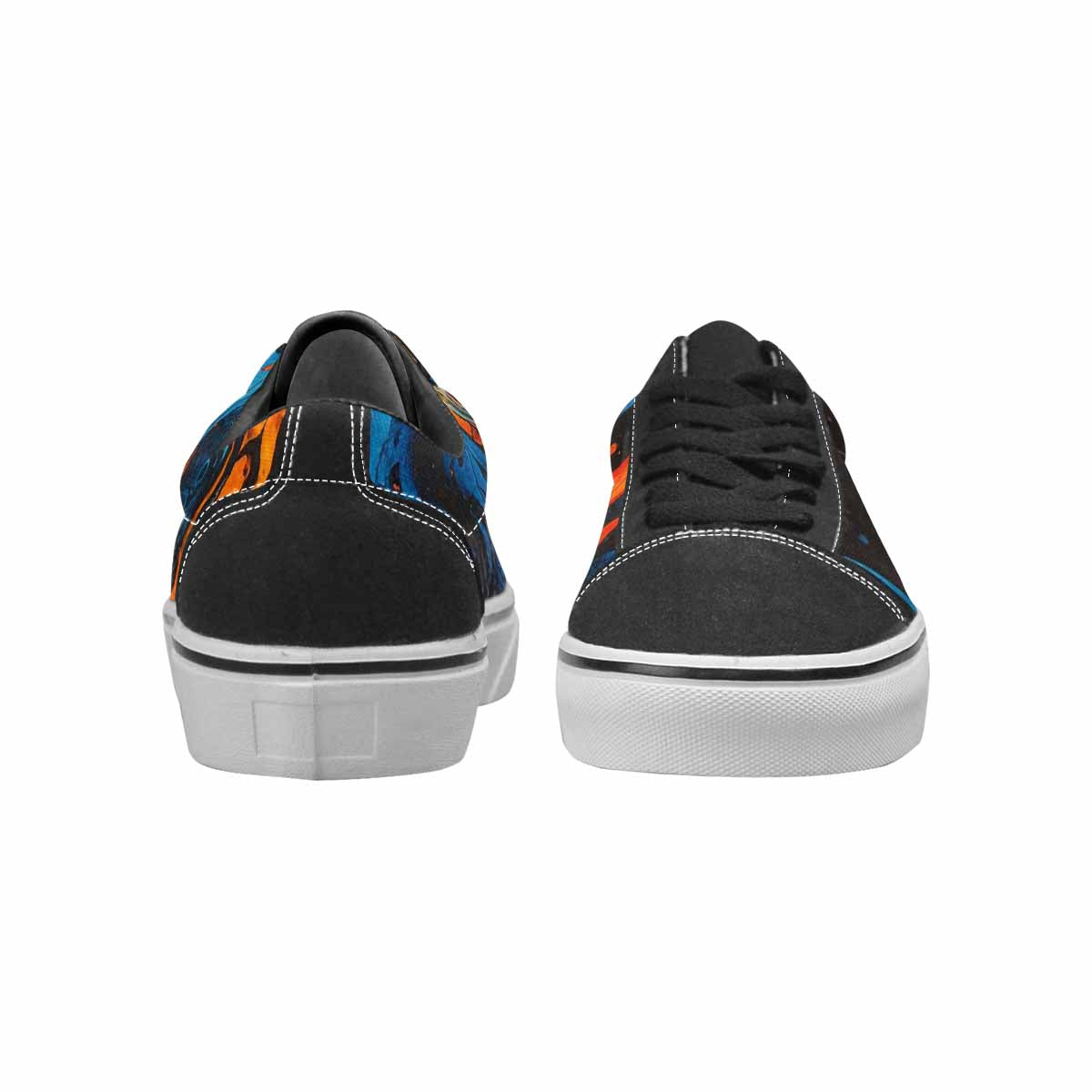 WOMEN'S Flame Burst Lace-Up Canvas Dark Academia Custom Sneakers