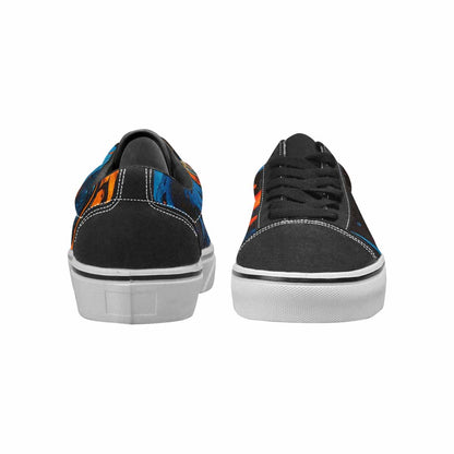 WOMEN'S Flame Burst Lace-Up Canvas Dark Academia Custom Sneakers