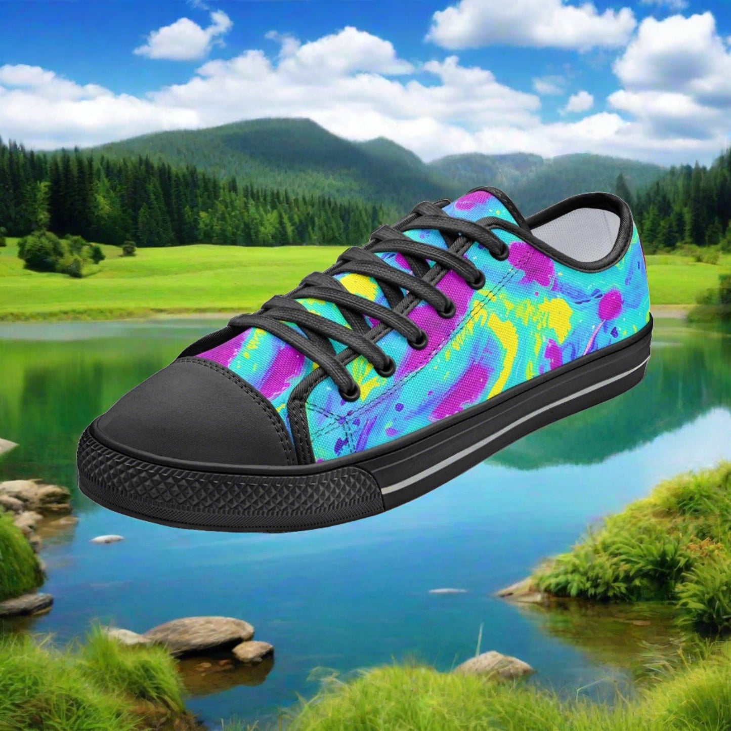 Aztec Earthy Brown Unique Bold Art - Freaky Shoes | Custom Art Sneakers