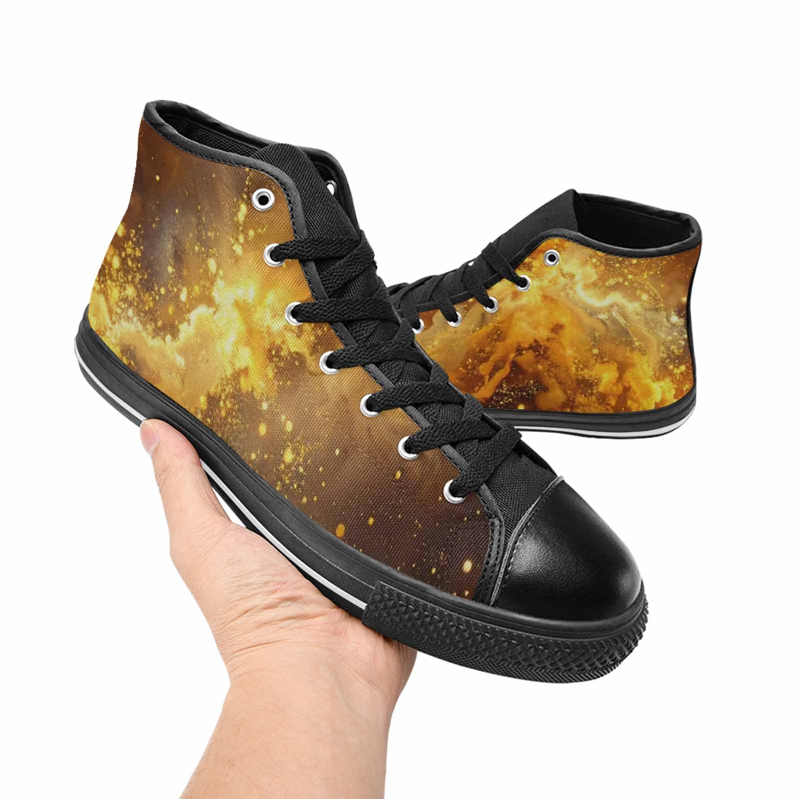 MEN'S Galaxy Art - High Top Canvas Dark Academia Custom Sneakers