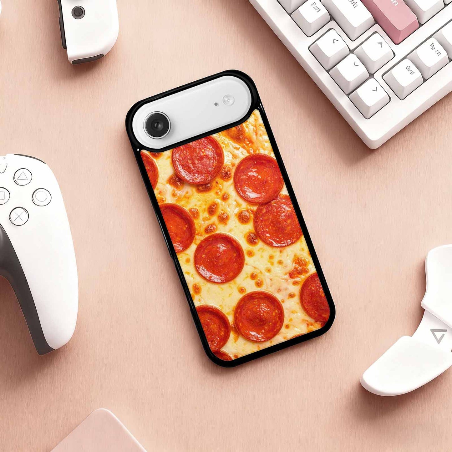 iPhone 17 Air Case — Pepperoni Pizza Print Original Art, Customized Protective Case