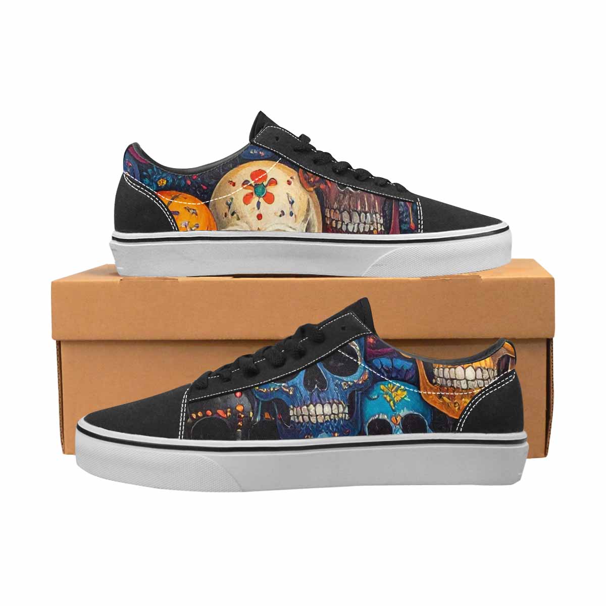 WOMEN'S Skulls (general) Skulls Lace-Up Canvas Dreamcore Shoes