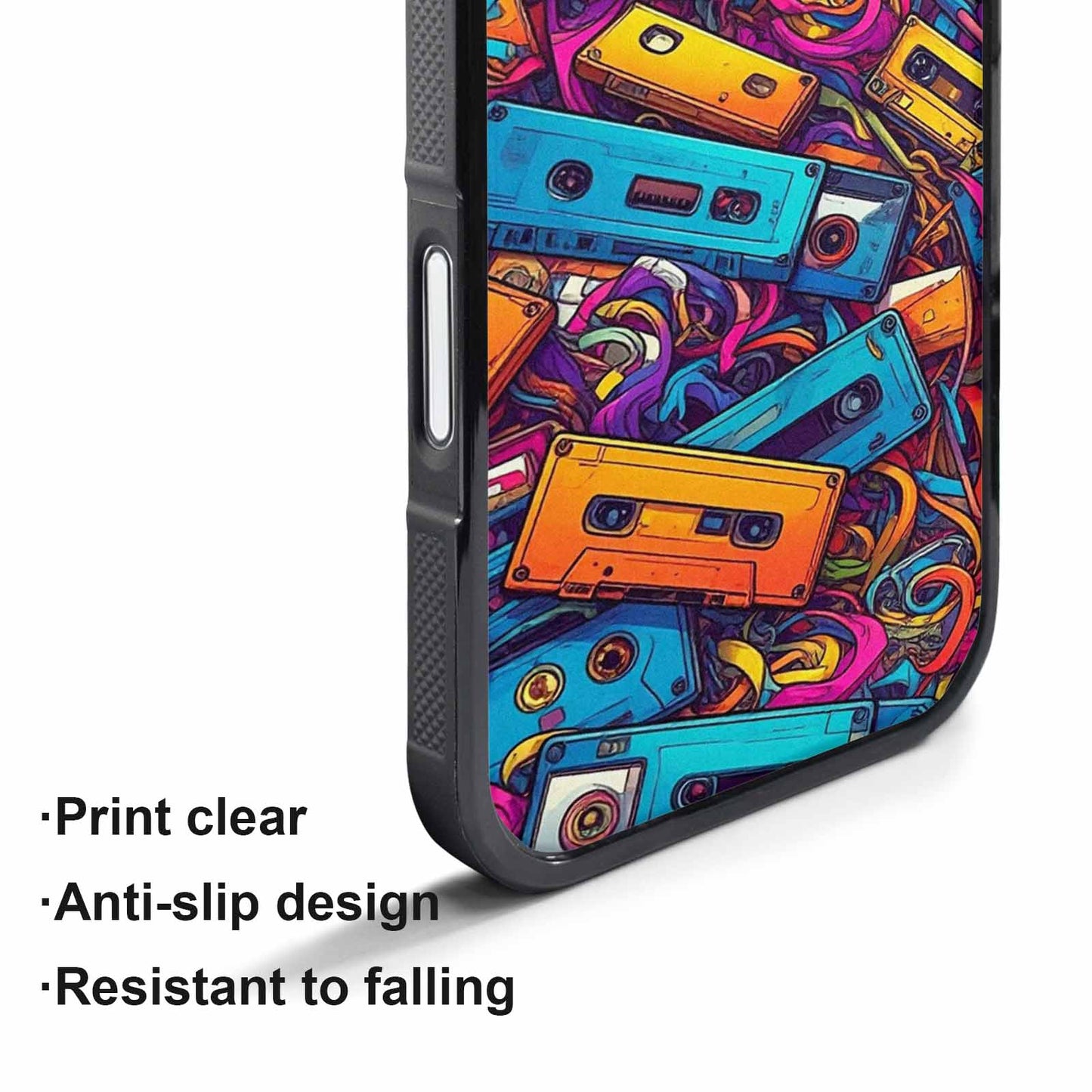 iPhone 17 Pro Max Case — Retro Cassette Tape Pattern Retro Vintage, Custom Art Phone Cover