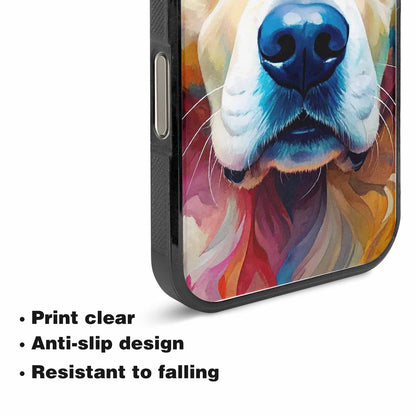 iPhone 15 Pro Max Case — Golden Retriever Watercolor Art Pattern Personalized, Custom Printed Phone Case