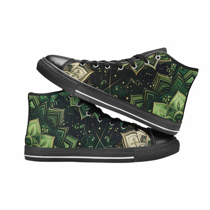 WOMEN'S Mandala High Top Canvas Wallpaper Art Sneakers