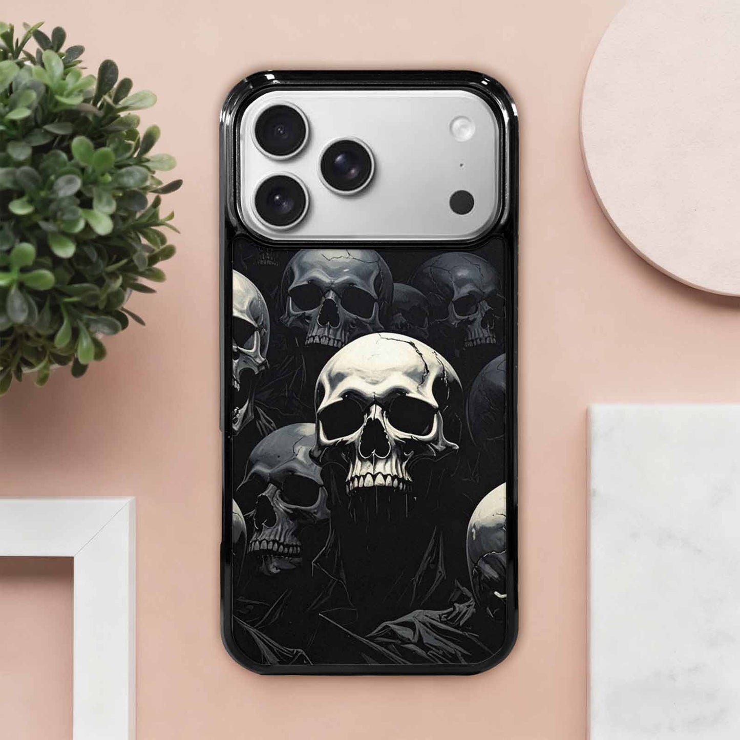 iPhone 17 Pro Max Case — Skull Dark Art Gothic Print Gothic, Customized Protective Case