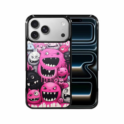 iPhone 17 Pro Max Case — Black &amp; Pink Ink Cartoon Cute, Custom Print Case Cover
