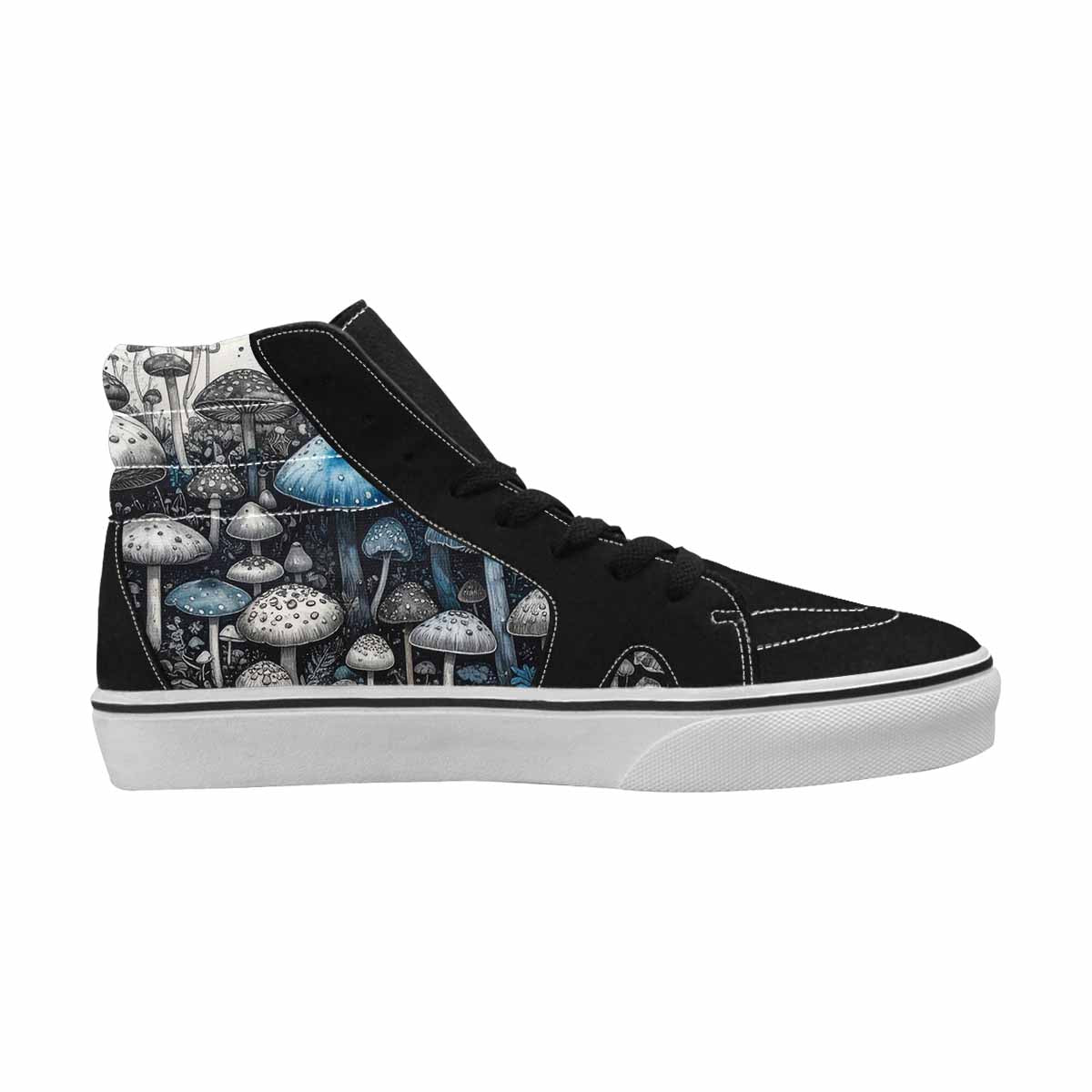 MEN'S Mushrooms (general) High Top Canvas Grunge Custom Shoes