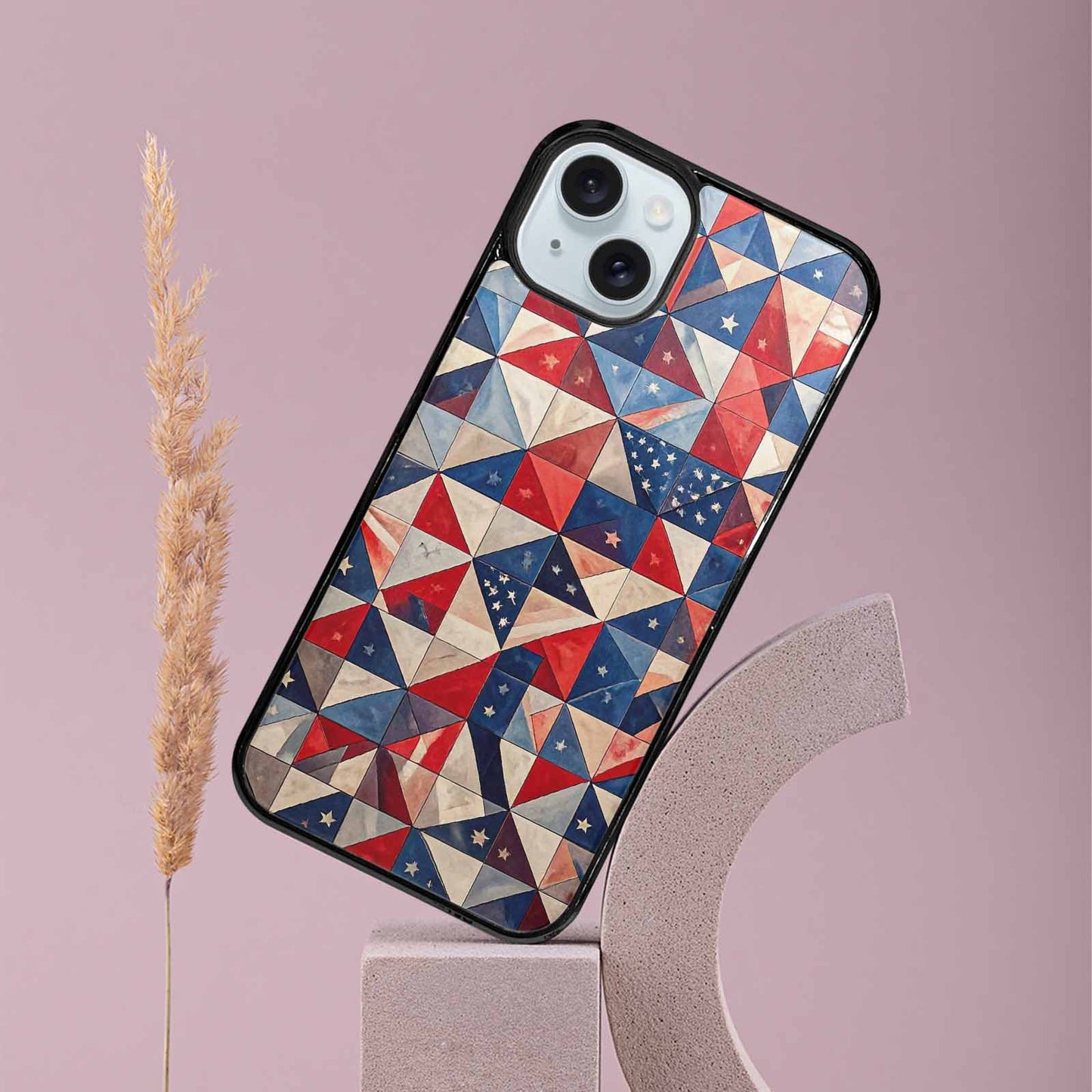 iPhone 15 Plus Case — Small American Flag Stars And Stripes, Custom Designed Case Cover
