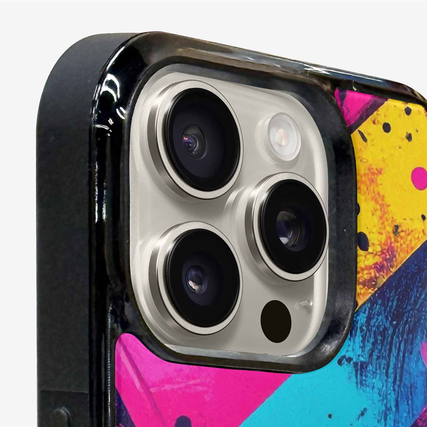 iPhone 16 Pro Case — Memphis Squiggles Triangles Dots Personalized Phone, Unique Phone Case Design