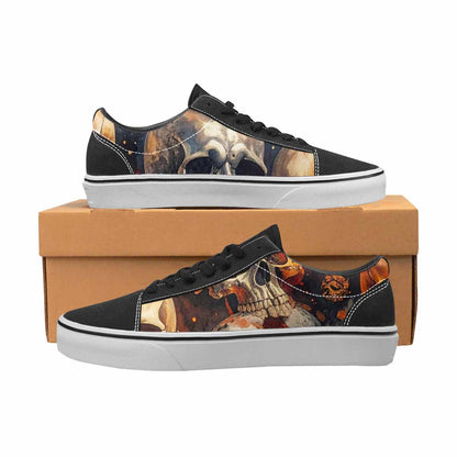 WOMEN'S Skulls - Flaming Canvas Lace-Up Cottagecore Shoes