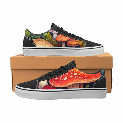 WOMEN'S Mushrooms (general) Lace-Up Canvas Vibrant Chaos Sneakers