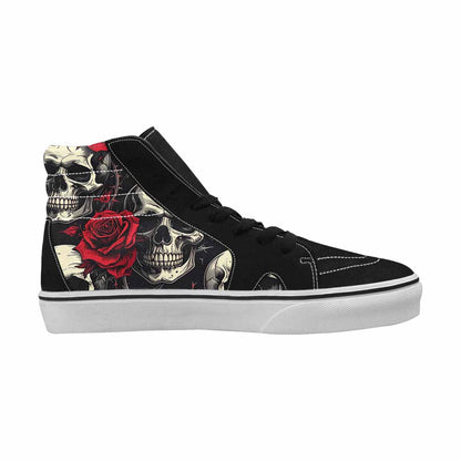 MEN'S Skull Dark Art Gothic Print Roses Ferion