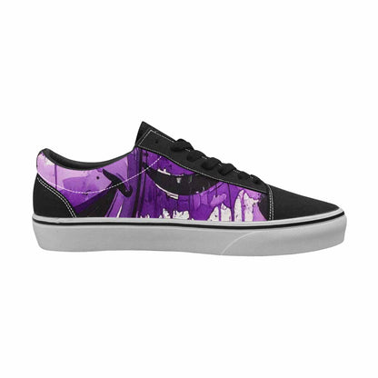 WOMEN'S Melting Moon Smiley Lace-Up Canvas Kaleidoscope Sneakers