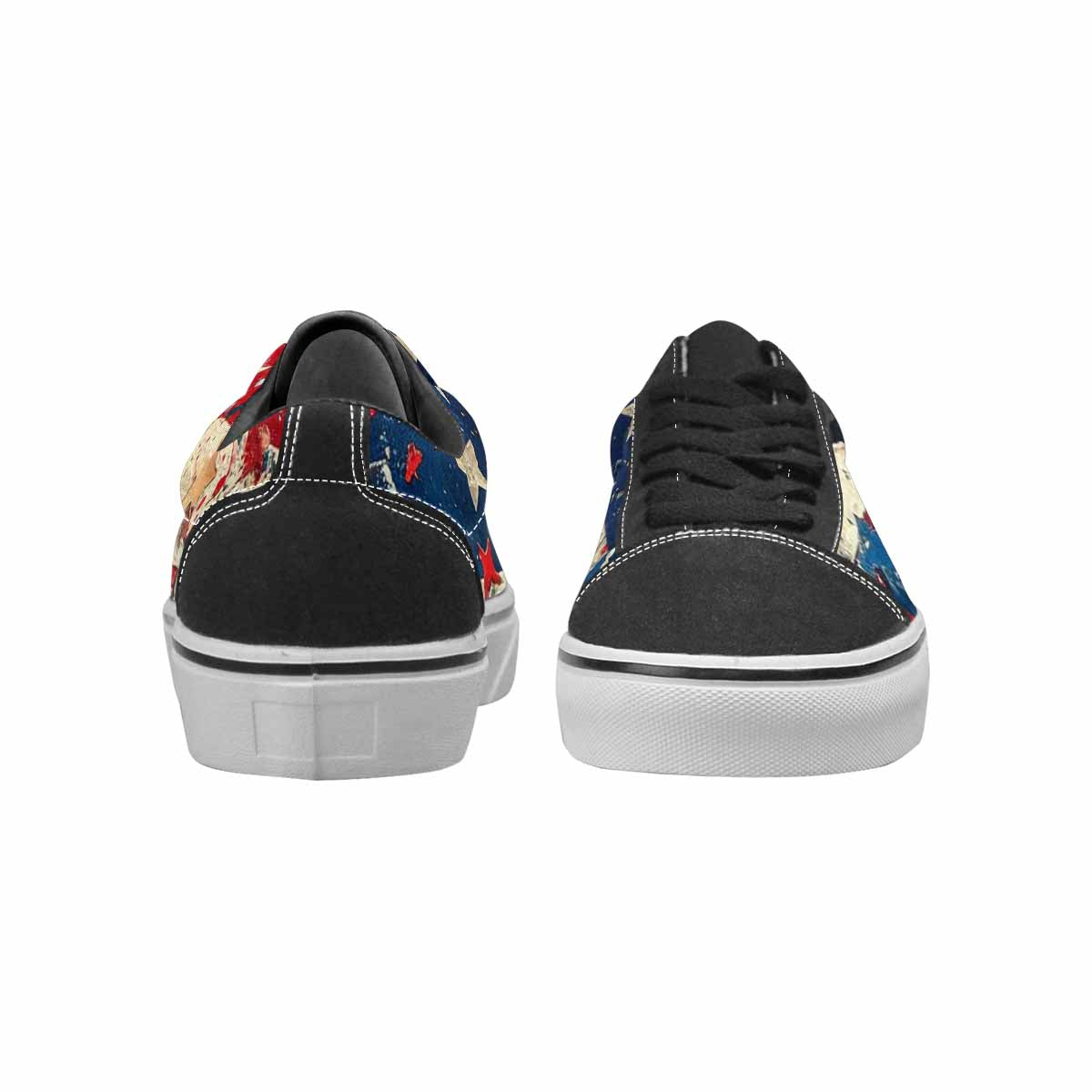 WOMEN'S Patriotic Stars Stripes Lace-Up Canvas Aesthetic Custom Shoes