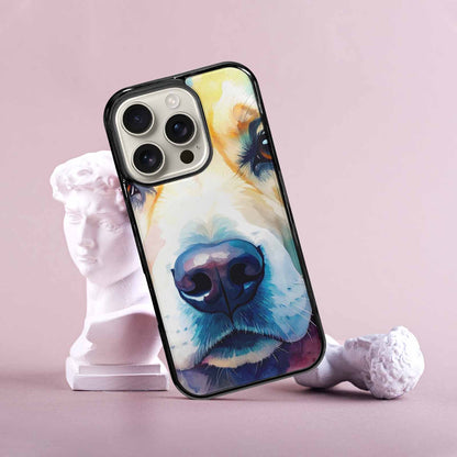 iPhone 16 Pro Case — Golden Retriever Watercolor Art Pattern, Custom Print Case Cover