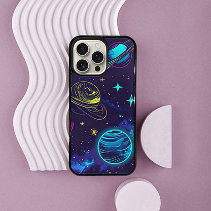 iPhone 16 Pro Max Case — Space Galaxy Astronaut Pattern Planets Stars, Custom Made Phone Cover