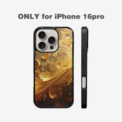 iPhone 16 Pro Case — Klimt Gold Leaf Artwork Pattern, Personalized Phone Case