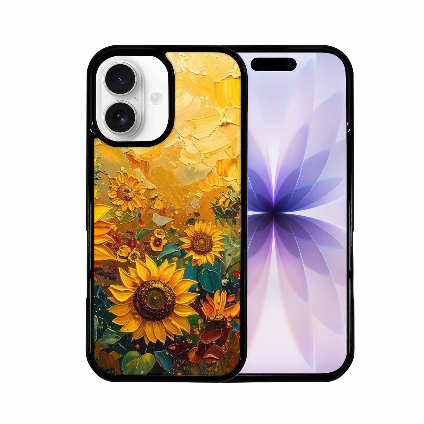 iPhone 17 Case — Impressionist Sunflower Brushstroke Pattern Floral, Unique Phone Case Design