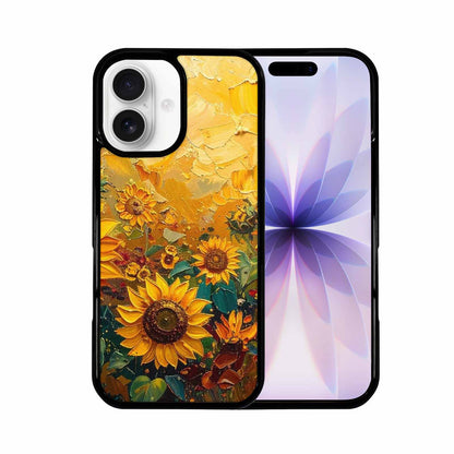 iPhone 17 Case — Impressionist Sunflower Brushstroke Pattern Floral, Unique Phone Case Design