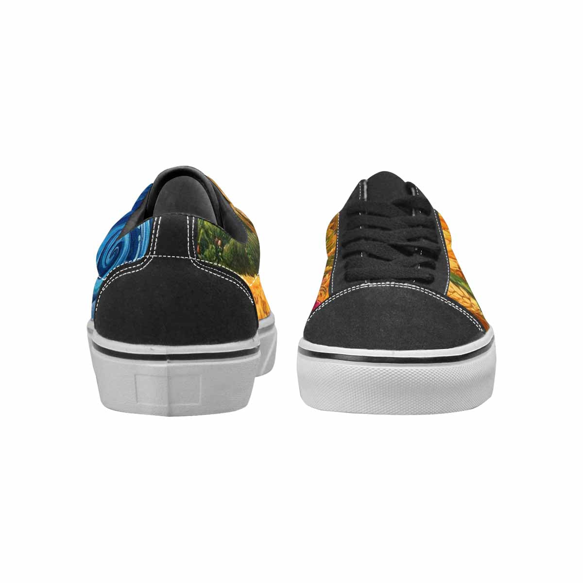 WOMEN'S Van Gogh-Style Swirl Canvas Lace-Up Grunge Custom Shoes