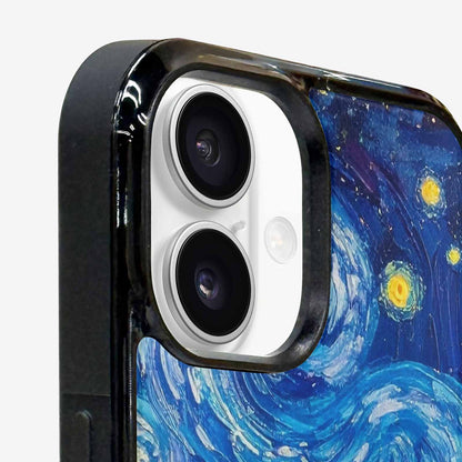 iPhone 16 Case — Starry Night Van Gogh Paint Art, Unique Phone Case Design