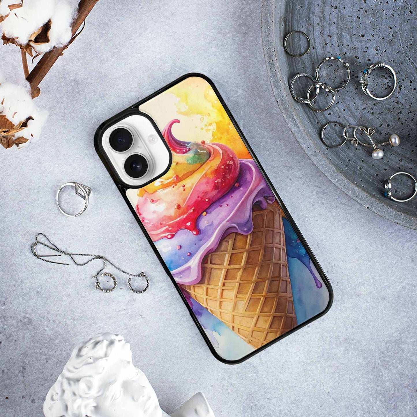 iPhone 16 Plus Case — Melting Icecream Collage Custom, Custom Made Phone Cover