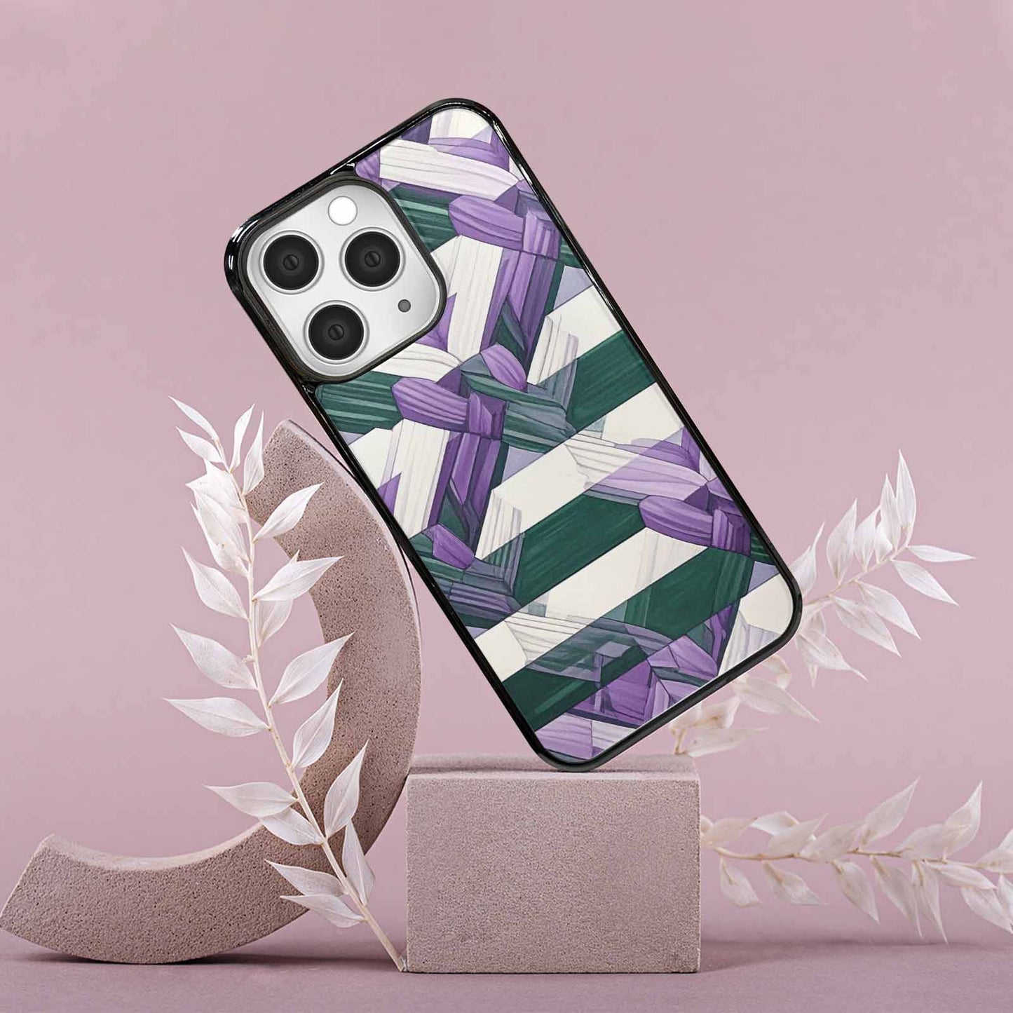 iPhone 15 Pro Max Case — Genderqueer Flag Color Theme Small Rainbow, Custom Art Phone Cover