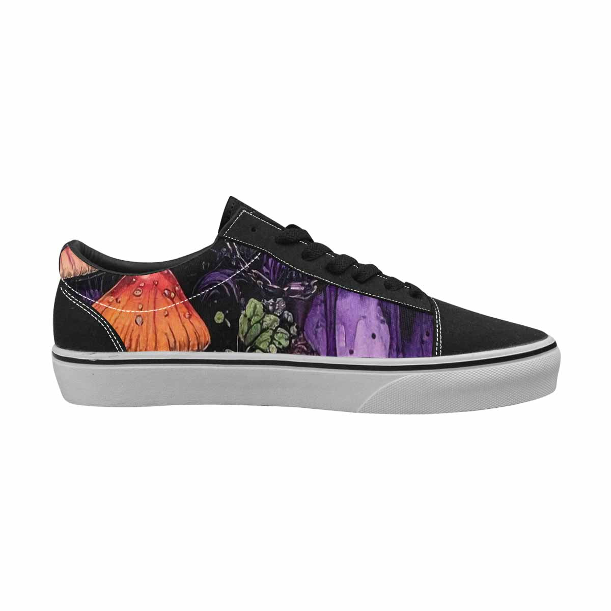 WOMEN'S Rainbow Drip Mushrooms Lace-Up Canvas Grunge Shoes