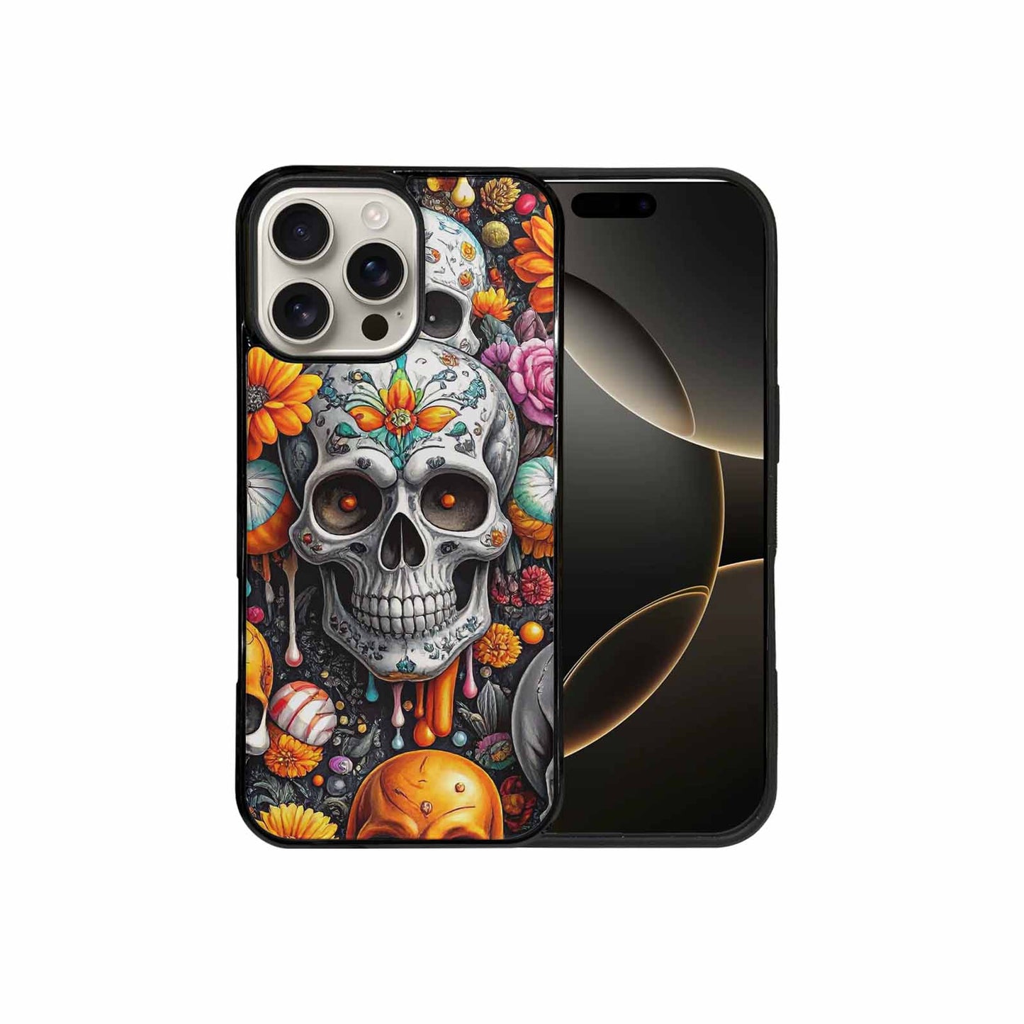 iPhone 16 Pro Max Case — Greyscale Black And White Dark Black, Custom Made Phone Cover
