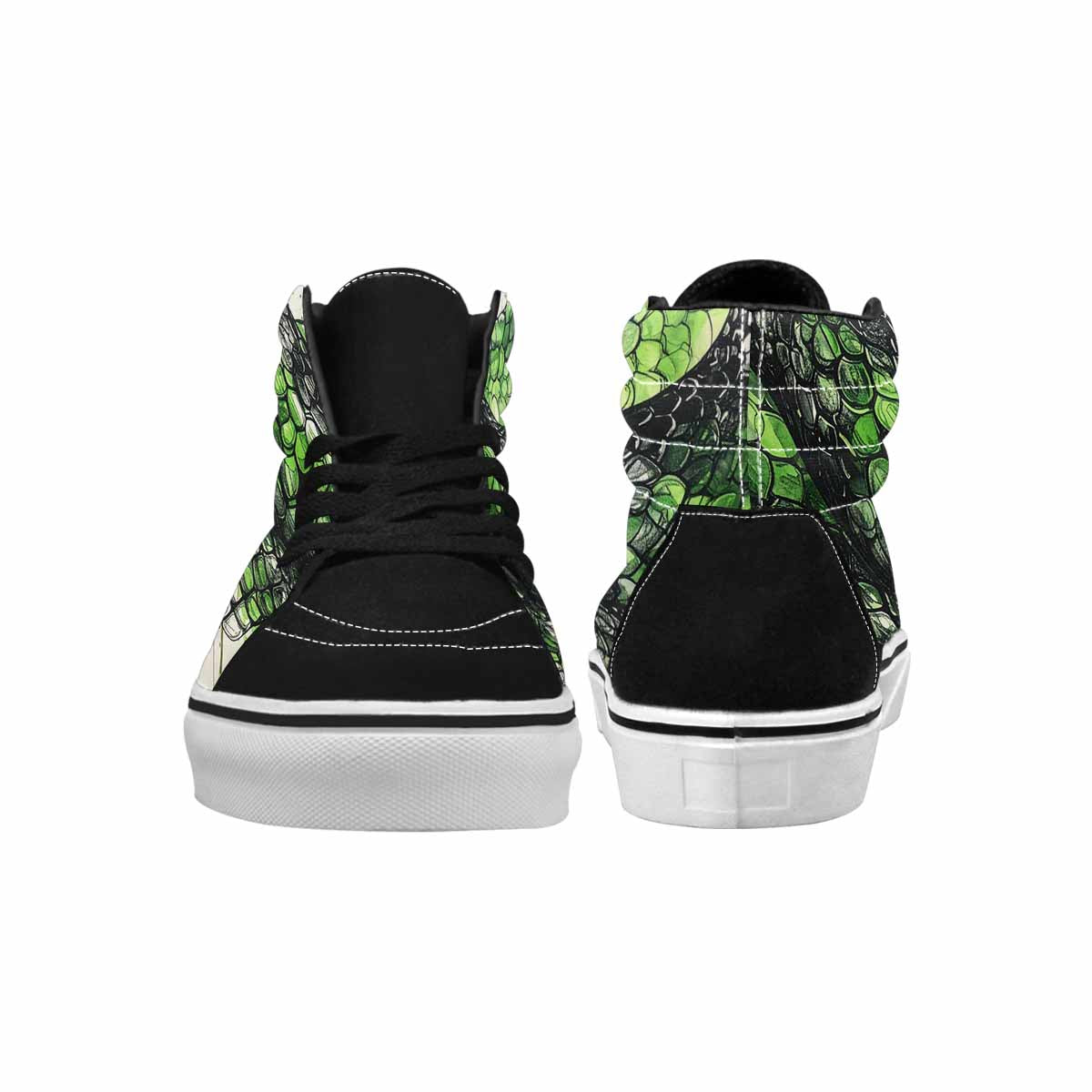 MEN'S Reptile Scale High Top Canvas Neon Fantasy Shoes