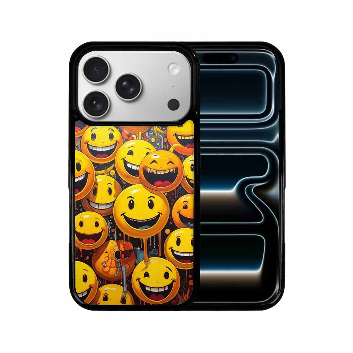 iPhone 17 Pro Case — Melting Moon Smiley Yellow Version Original, Original Design Phone Case