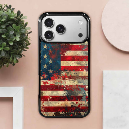 iPhone 17 Pro Max Case — Small American Flag Stars Galaxy Space, Custom Made Phone Cover