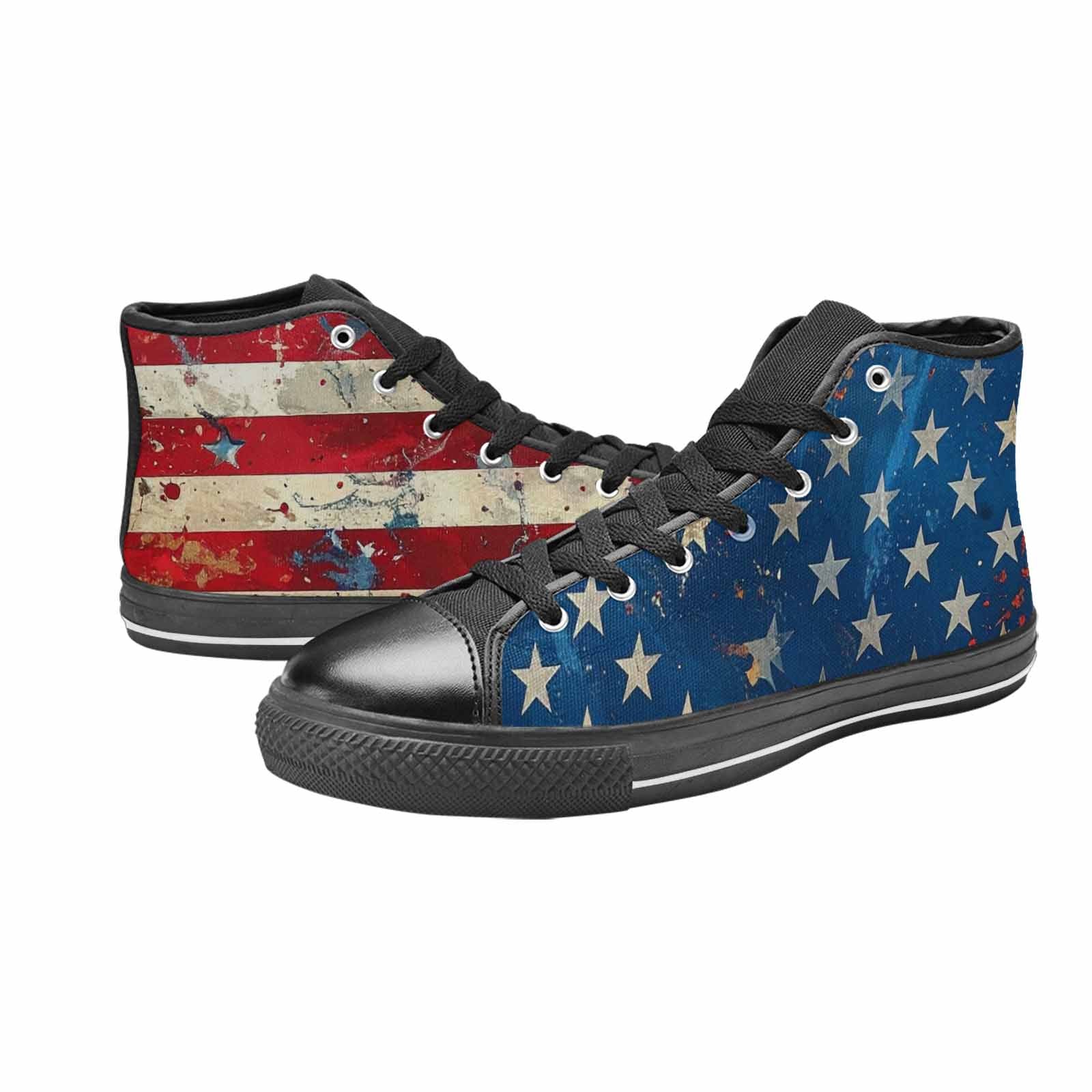 MEN'S American Flag Stars High Top Canvas Y2K Custom Sneakers