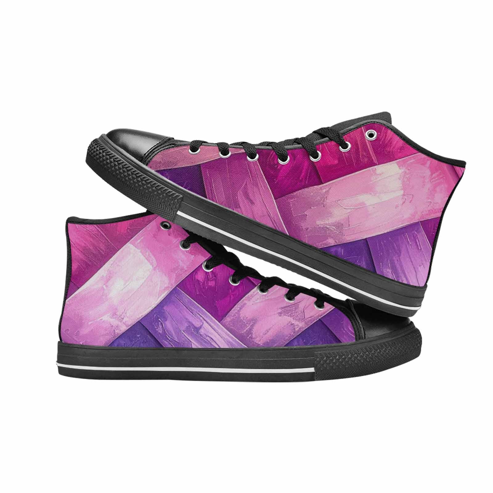 MEN'S Bisexual Flag Color High Top Canvas Y2K Custom Sneakers