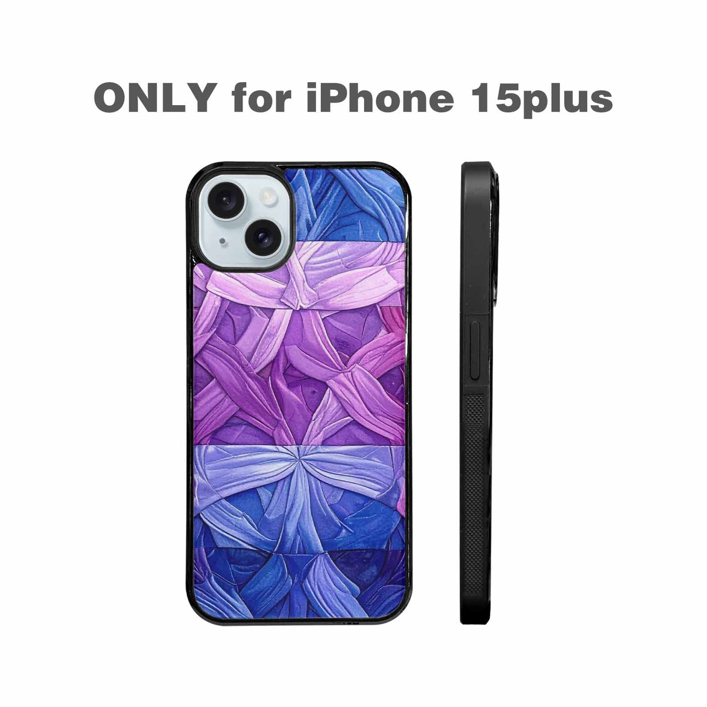 iPhone 15 Plus Case — Bisexual Flag Color Theme Small Rainbow, Custom Designed Case Cover