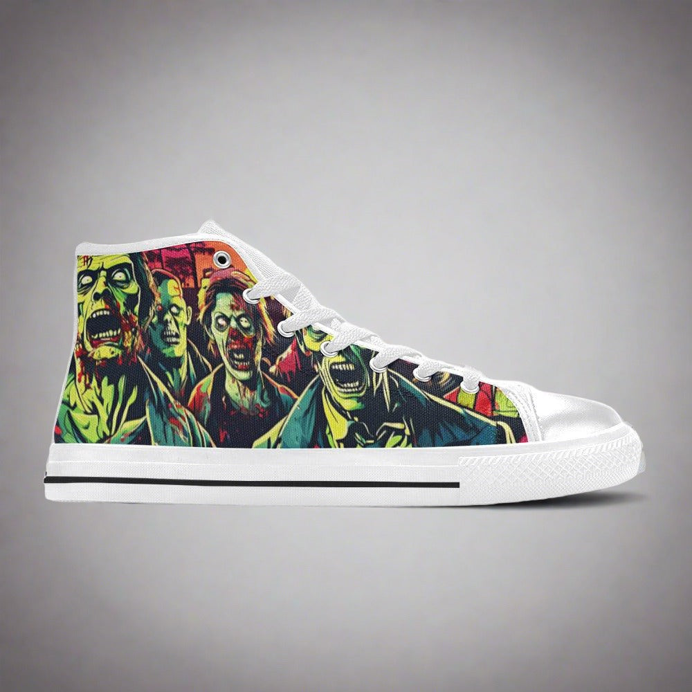 Dragon Silver Blue Unique WOMEN Bold Art - Freaky Shoes | Custom Art Sneakers
