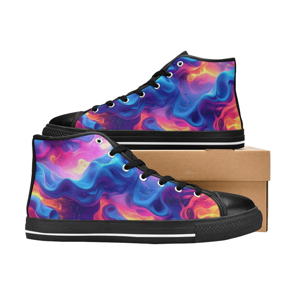 MEN'S Ethereal Camo Design 2 High Top Canvas Cottagecore Custom Sneakers