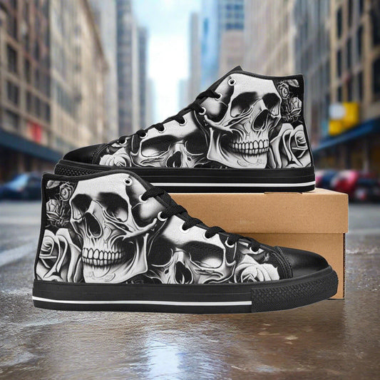 Aztec Navy Indigo Wearable MEN Bold Art - Freaky Shoes | Custom Art Sneakers
