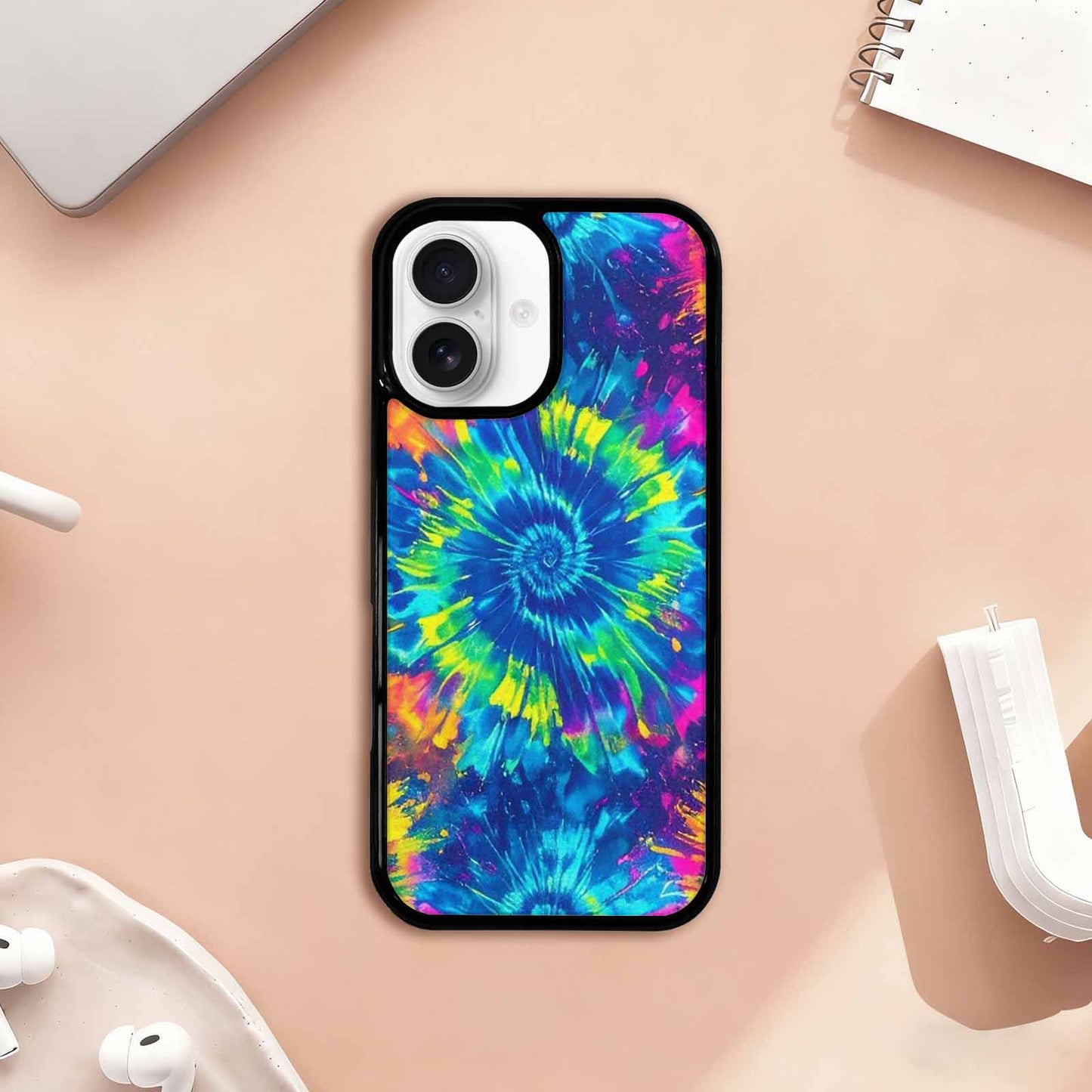 iPhone 17 Case — Tie Dye Neon Acid Tie Dye, Custom Made Phone Cover