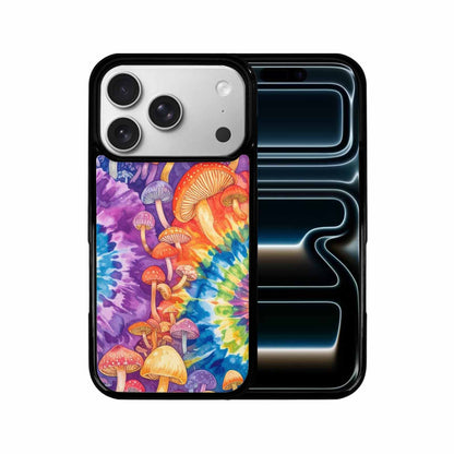 iPhone 17 Pro Case — Mushrooms Tie Dyemushrooms Pat Ikp Tie, Custom Print Case Cover