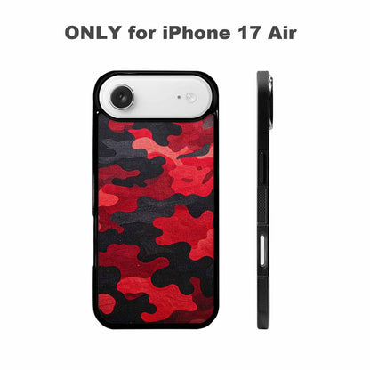 iPhone 17 Air Case — Tactical Camo Red Black Custom Camo, Custom Printed Phone Case