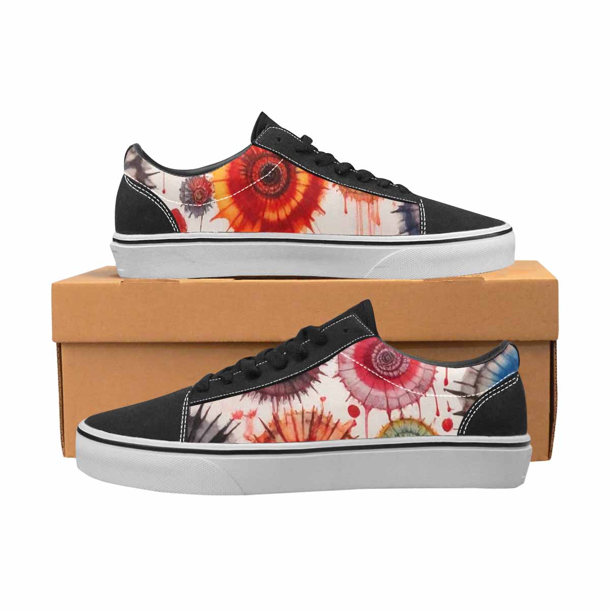 WOMEN'S Tie Lace-Up Canvas Neon Fantasy Custom Shoes