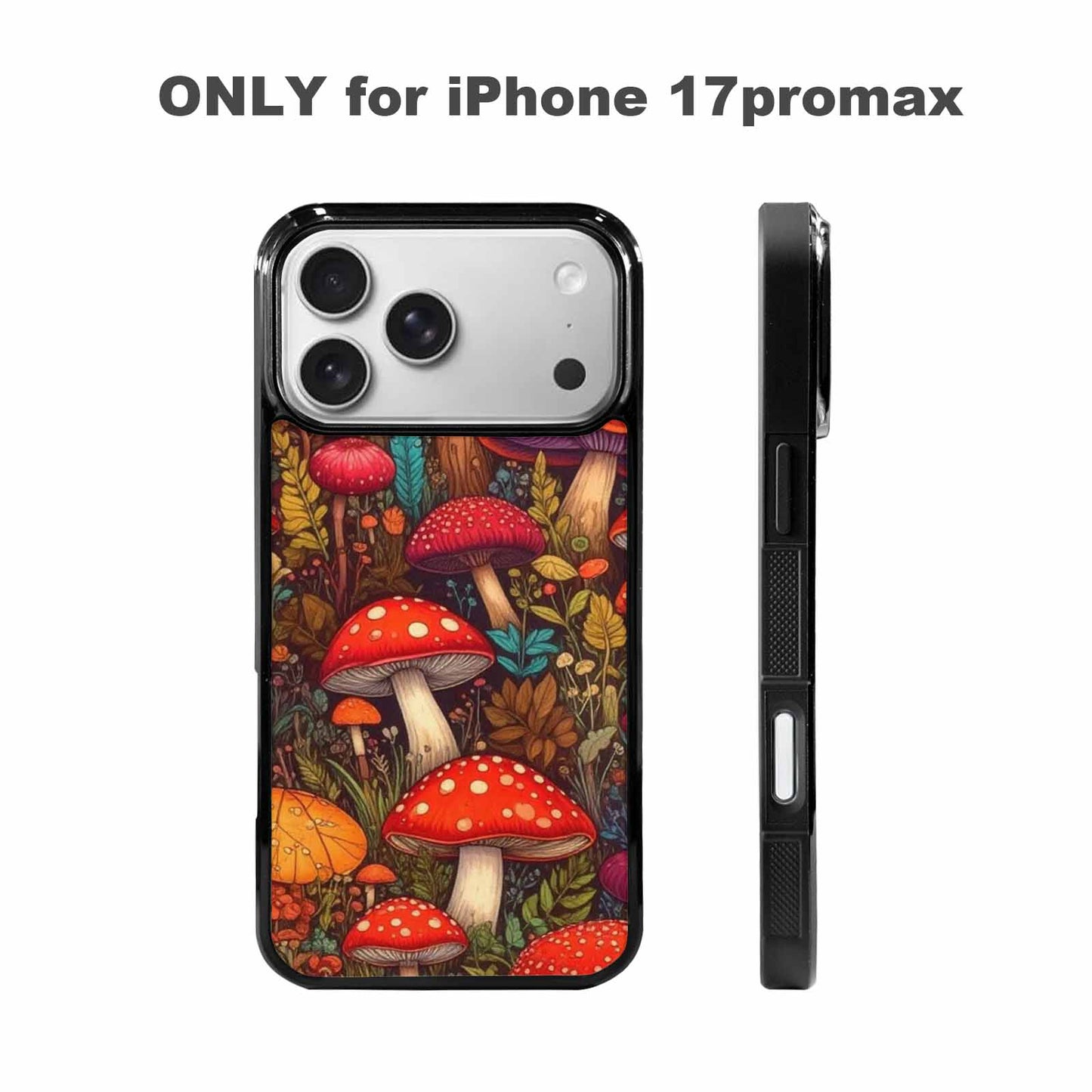 iPhone 17 Pro Max Case — Small Mushroom Pattern, Randomly Original Art, Custom Designed Case Cover