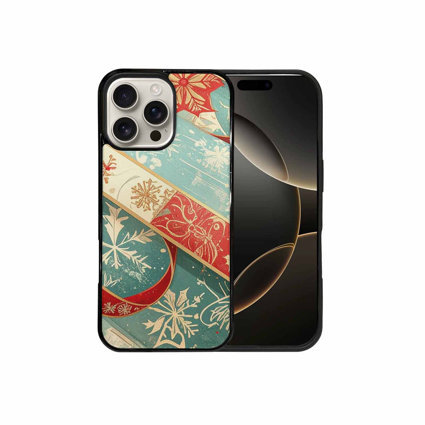 iPhone 16 Pro Max Case — Christmas Wrapping Paper Pattern Art Wallpaper, Original Design Phone Case