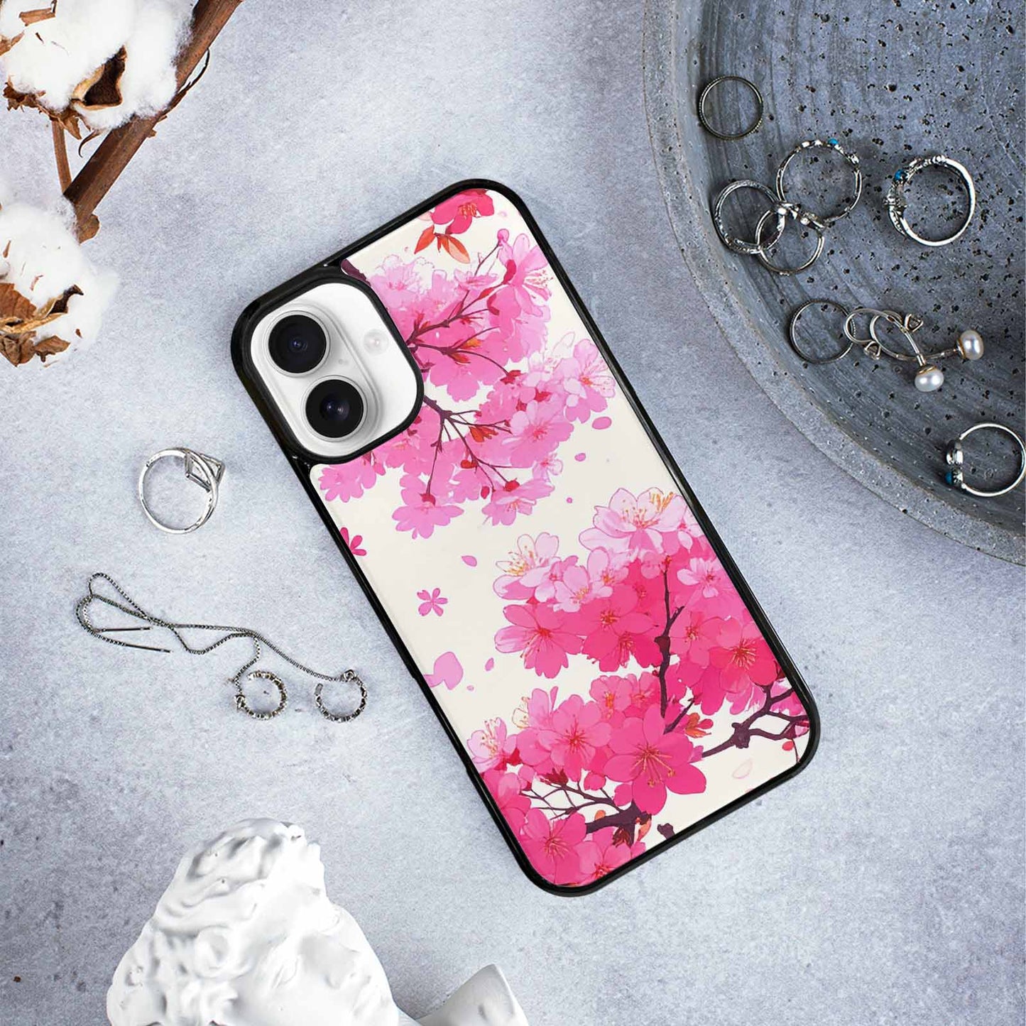 iPhone 16 Plus Case — Cherry Blossom Branch Cherry Blo 0t0, Custom Print Case Cover