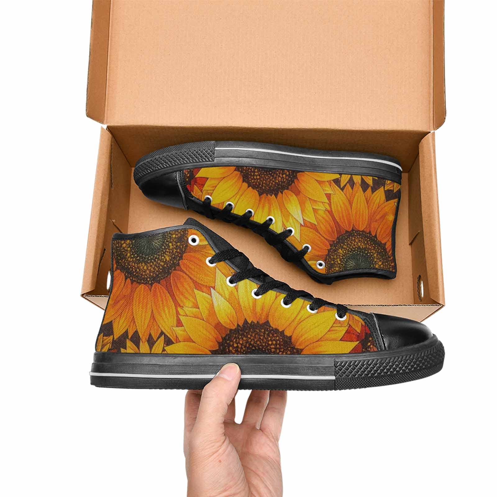 WOMEN'S Blend Melt Them High Top Canvas Grunge Custom Sneakers