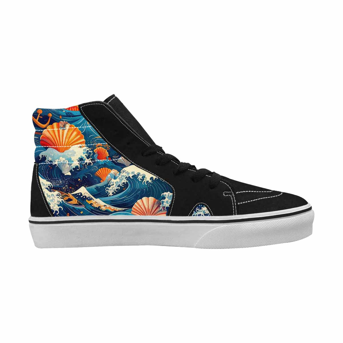 WOMEN'S Ocean Wave High Top Canvas Aesthetic Sneakers