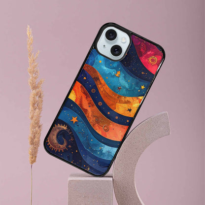 iPhone 15 Plus Case — Steampunk Galaxy Art Seamless Pattern Vibrant, Original Design Phone Case