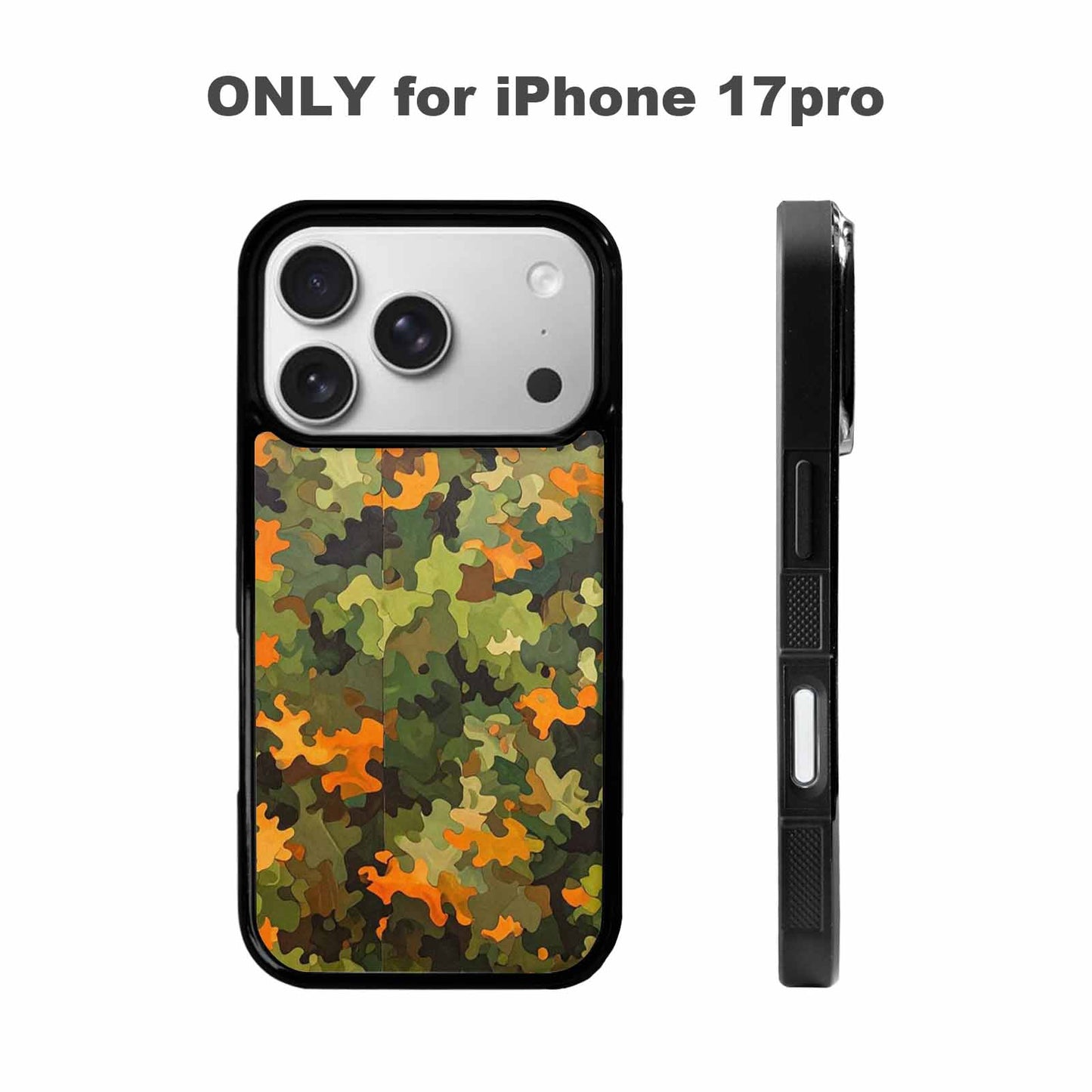 iPhone 17 Pro Case — Small Military Camouflage Blotch Pattern Camo, Custom Art Phone Cover